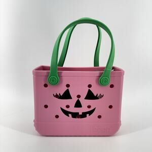 Bogg Bitty Bag Halloween Pink Pumpkin Jack O'Lantern NWT Tote Limited Edition